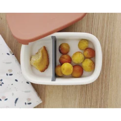 Boîte repas céramique Gris minéral/Terracotta