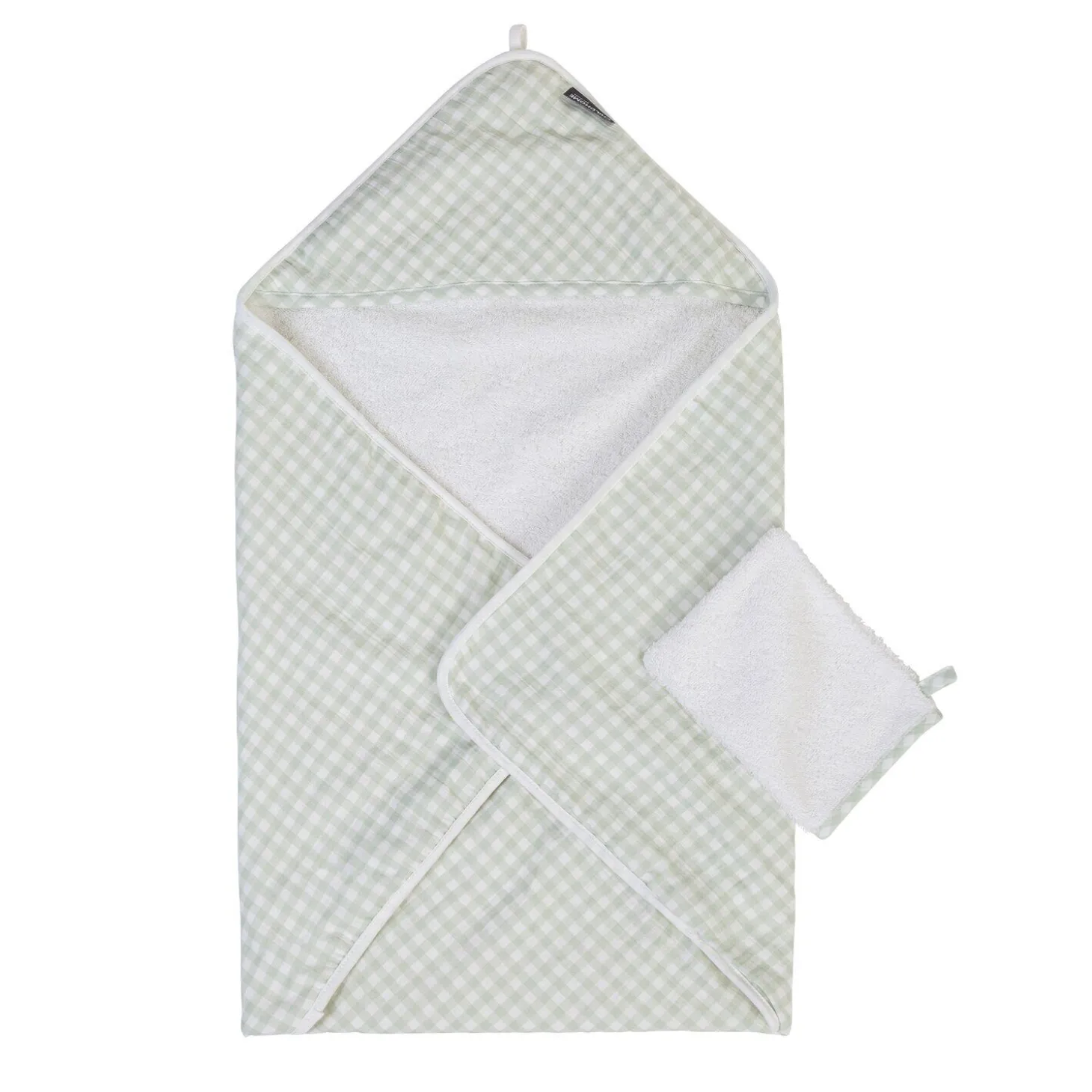 Cape De Bain + Gant - 80x80 Cm - Jersey - Forêt - Mousseline