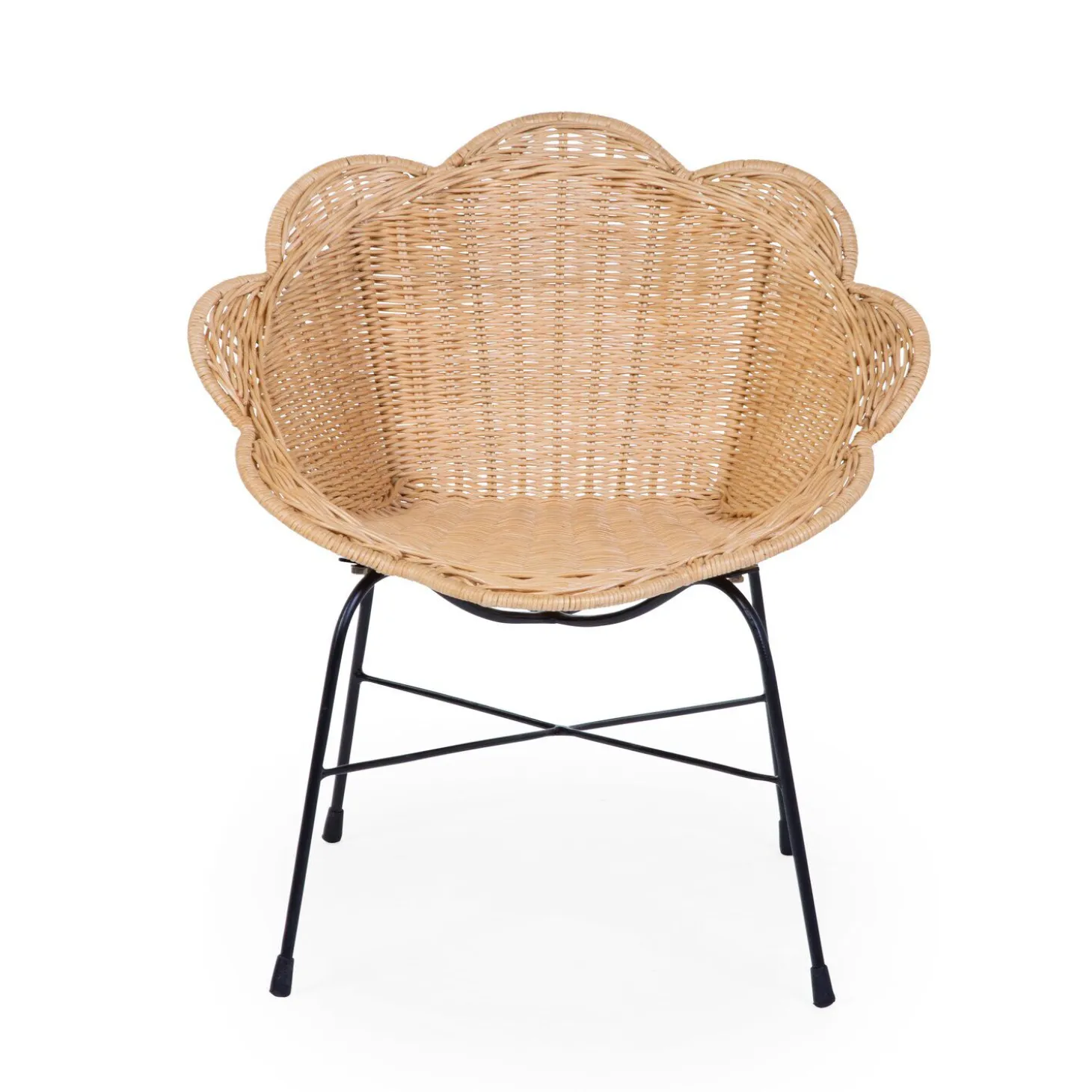 Chaise enfant Fleur en rotin