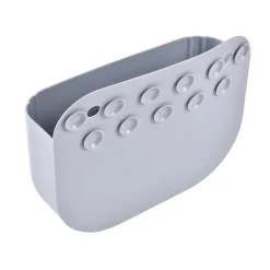 Coffret de bain : panier et jouets de bain silicone Galet / Menthe au lait / Multi couleurs