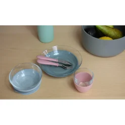 Coffret repas verre Eucalyptus/Rose