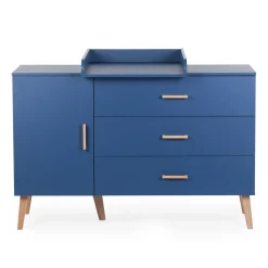 Commode 4 tiroirs Bleu gras