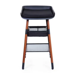 Evolux Table à Langer - Noyer / Noir