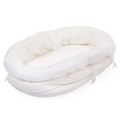 Housse de berceau en rotin jersery blanc cassé