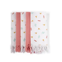 Langes Tetra - Coton - Tipi + Nude Avec Franges - 5 Pcs