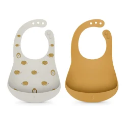 Lot de 2 bavoirs silicone Colour Essence