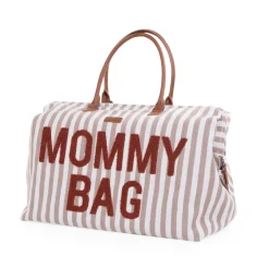Mommy Bag ® Sac à Langer - Rayures - Nude/Terracotta