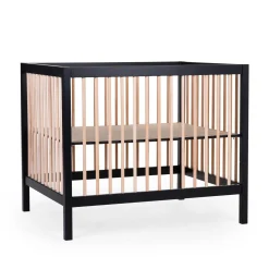 Parc 97 + Roues - 95x75 Cm - Bois - Noir / Naturel