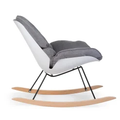 Rocking Chaise A Bascule Lounge - Blanc Gris