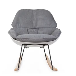 Rocking Chaise A Bascule Lounge - Blanc Gris