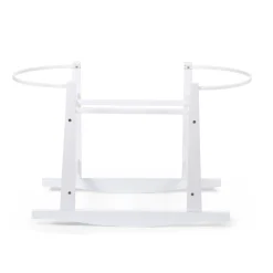 Support à bascule panier à moïse en bois blanc