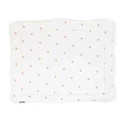 Tapis De Parc - 75x95 Cm - Jersey + Mousseline - Hearts