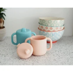 Tasse d'apprentissage silicone Rose