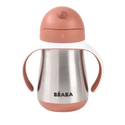 Tasse paille inox 250ml Terracotta