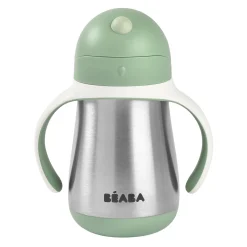Tasse paille inox 250ml Vert sauge