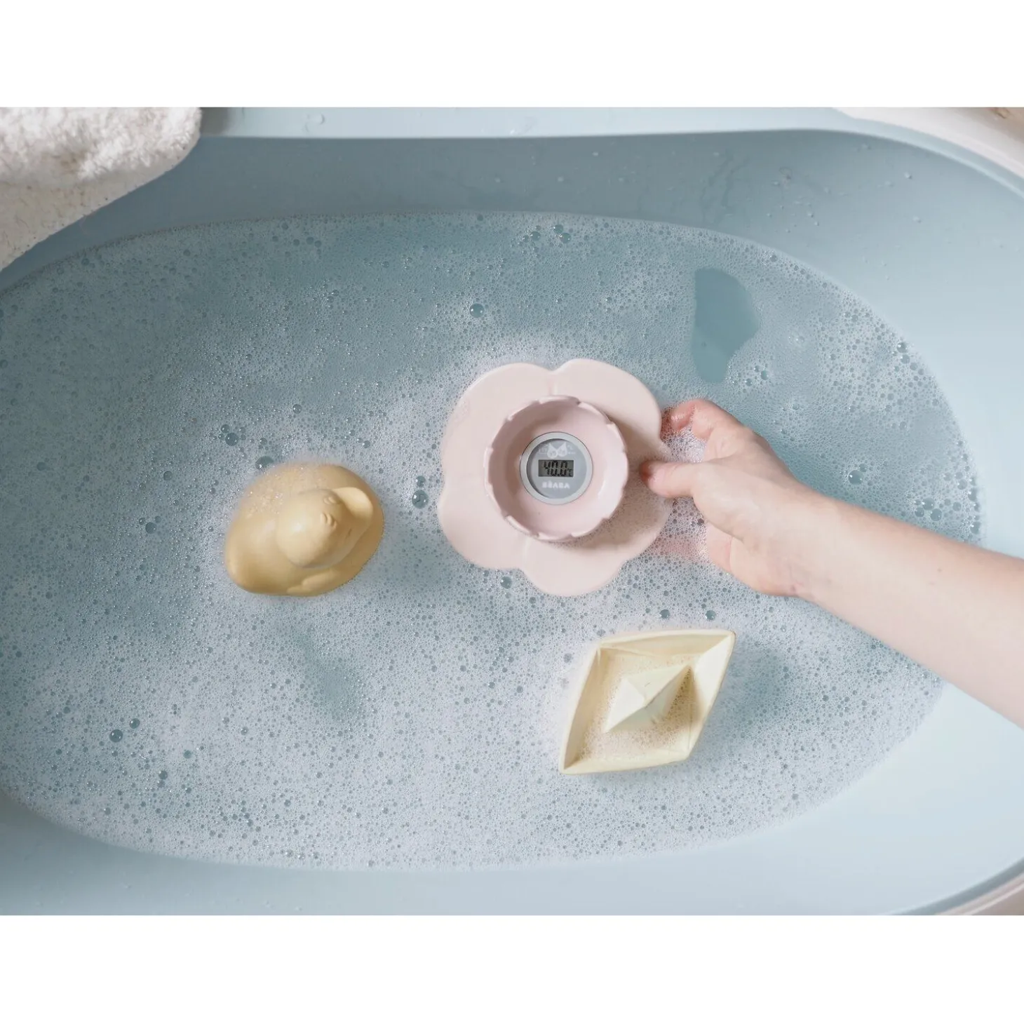 Thermomètre de bain Lotus Bleu vert